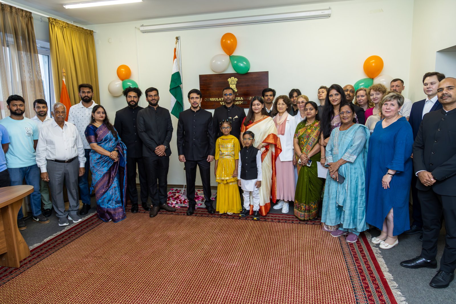 Friends of India in Vladivostok, members of the Indian diaspora and their families joined the celebrations of India's 80th Independence Day at the Consulate General of India, Vladivostok.