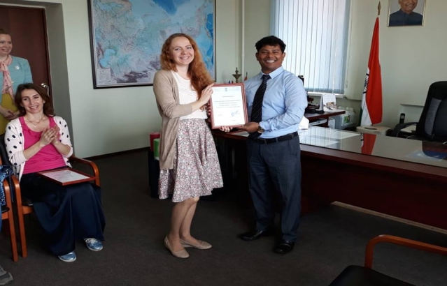 Consulate General of India awarded prizes of Instagram Yoga Challenge 2018.
