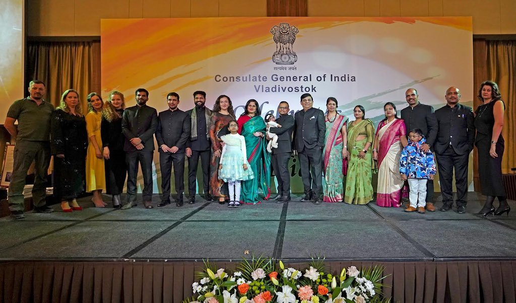 'Vande Mataram at 150' at 77th Republic Day of India Celebrations at Vladivostok, Russia