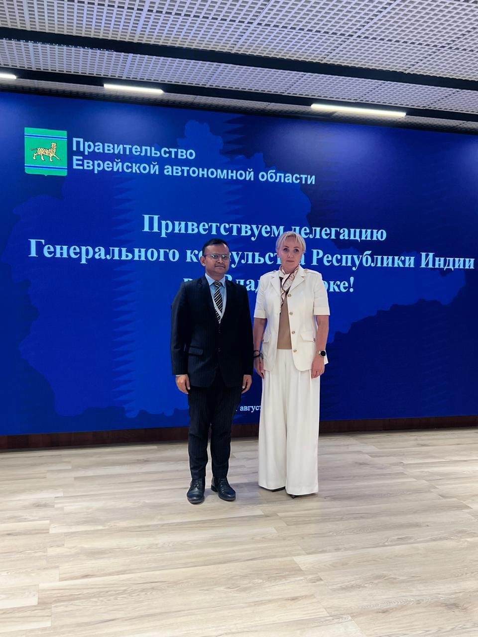 Consul General Mr. Siddarth Gowrav met with Acting Governor of the Jewish Autonomous Region H. E. Maria Kostyuk