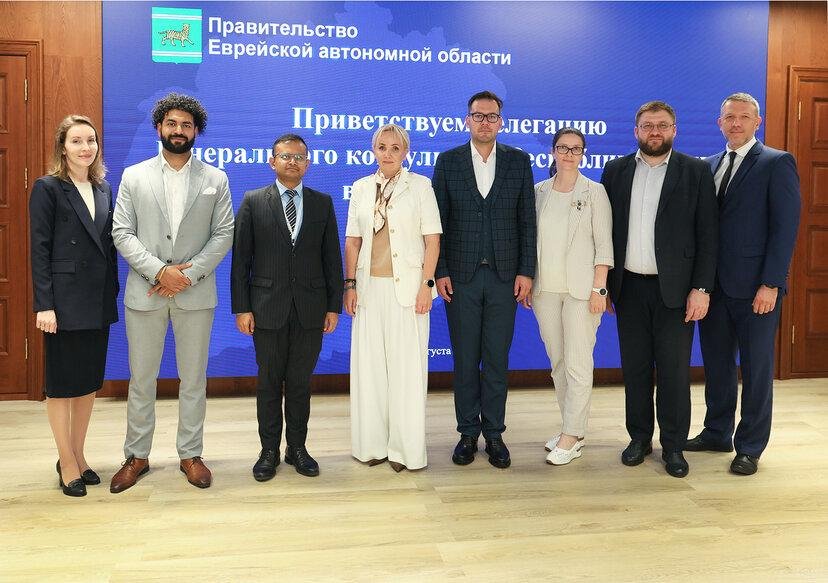 Consul General Mr. Siddarth Gowrav met with Acting Governor of the Jewish Autonomous Region H. E. Maria Kostyuk