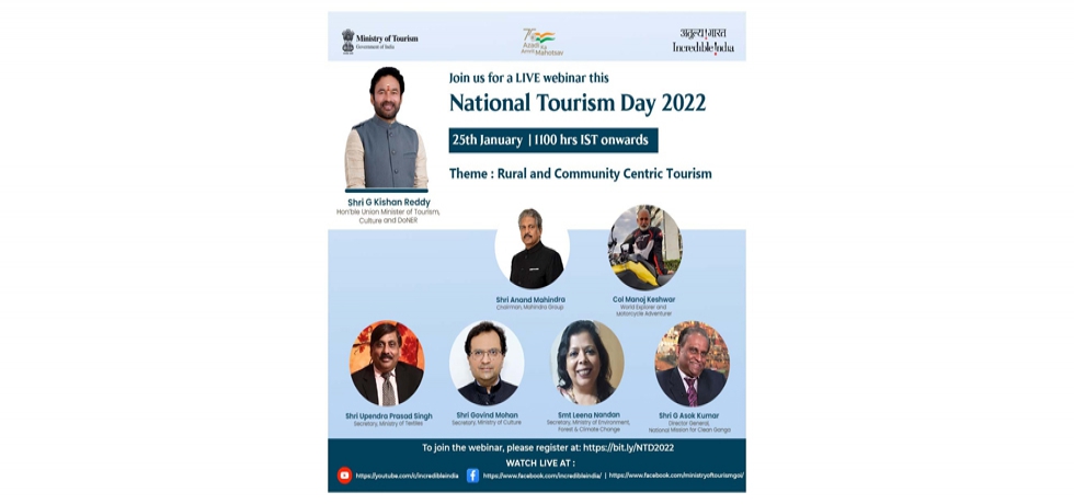 National Tourism Day Webinar on 25th January 2022