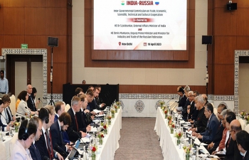 External Affairs Minister Dr. S. Jaishankar co-chaired the 24th session of India-Russia Inter-governmental Commission on Trade, Economic, Scientific, Technological and Cultural Cooperation (IRIGC-TEC) with Russian Deputy Prime Minister H.E. Mr. Denis Manturov