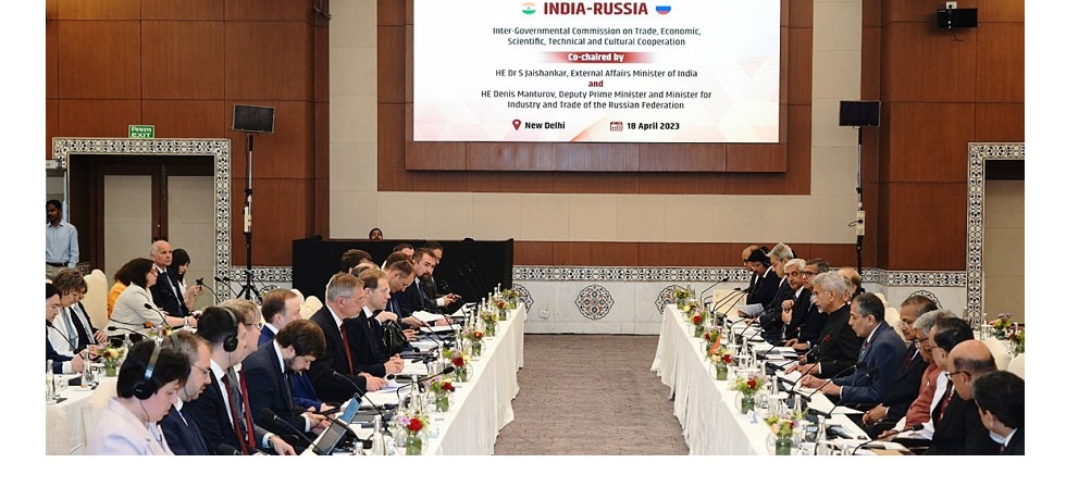 External Affairs Minister Dr. S. Jaishankar co-chaired the 24th session of India-Russia Inter-governmental Commission on Trade, Economic, Scientific, Technological and Cultural Cooperation (IRIGC-TEC) with Russian Deputy Prime Minister H.E. Mr. Denis Manturov
